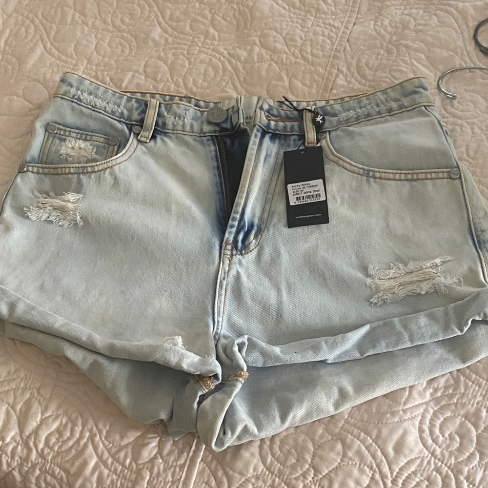 One Teaspoon Faded Blue Jean Shorts - NWT - 29
